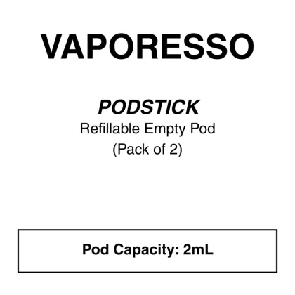 Vaporesso PodStick – Replacement Pods (Pack of 2) - ccell coil 1.3, meshed coil 0.6; 0.60 ohm Mesh Pod, 1.30 ohm cCell Pod