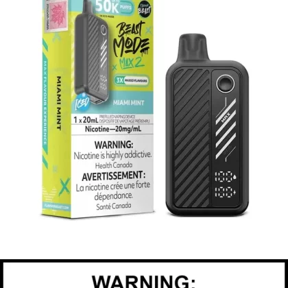 Miami Mint Iced Flavour Beast Beast Mode Max 2 Disposable Vape