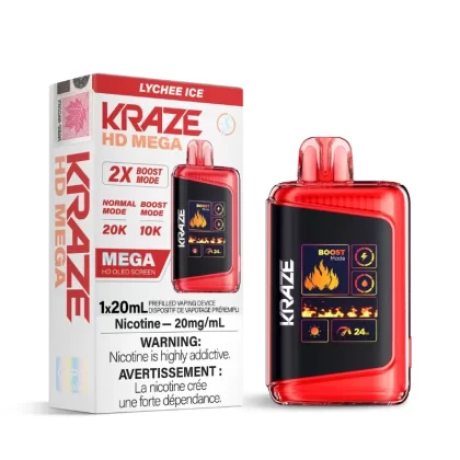 Kraze HD Mega Lychee Ice (20K Puffs) Disposable Vape
