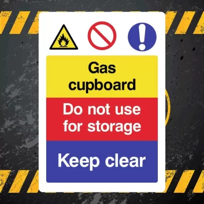 Gas Cupboard Sign