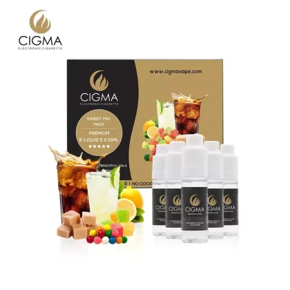 Cigma e-Liquid – Sweet Mix 0mg 10ml Bottle x 5 Pack | Cigee