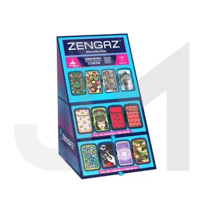 Zengaz Cube ZL-12 Royal Jet (EU-S7) – Jet Flame Lighters Bundle + 48 Lighters with Cube display stand
