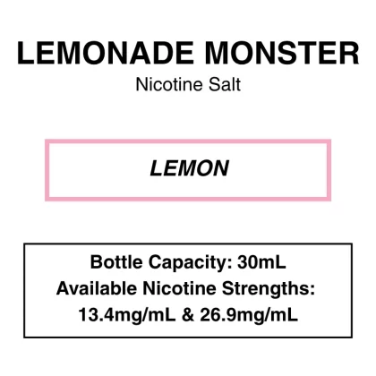 Lemon (Pink Lemonade) – Lemonade Monster Nic Salt
