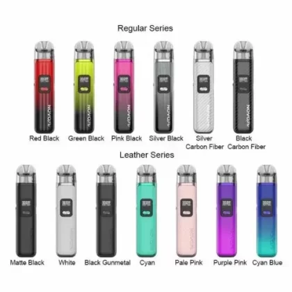 SMOK Novo Pro 30W Pod System Vape Kit - Black Carbon Fiber, Black Gun Metal Leather