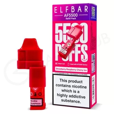 Strawberry Raspberry Cherry Ice Elf Bar AF5500 Refill Pack - Ecigpremium