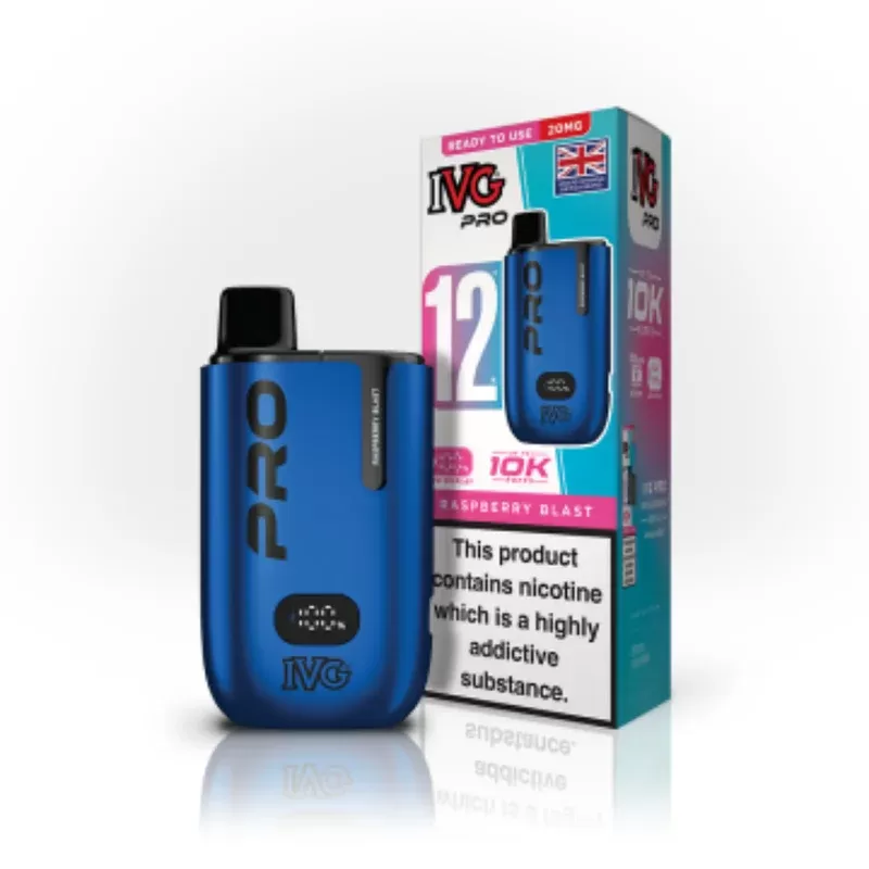 IVG Pro 12 Raspberry Blast Vape Kit - Strength#20mg