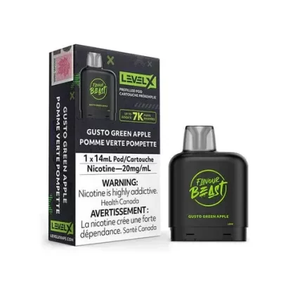 Level X Gusto Green Apple Flavour Beast Pods - Ecigdepot