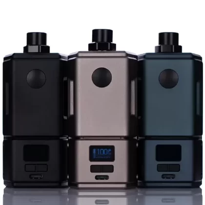 Dovpo x Across Ethos Dual 18650 100W Boro Box Mod Kit (DISCONTINUED) - Samurai Black
