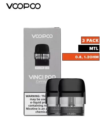 Voopoo Vinci Pod Cartridge - 0.80 ohm / 2ml, 1.2 Ohm / 2ml