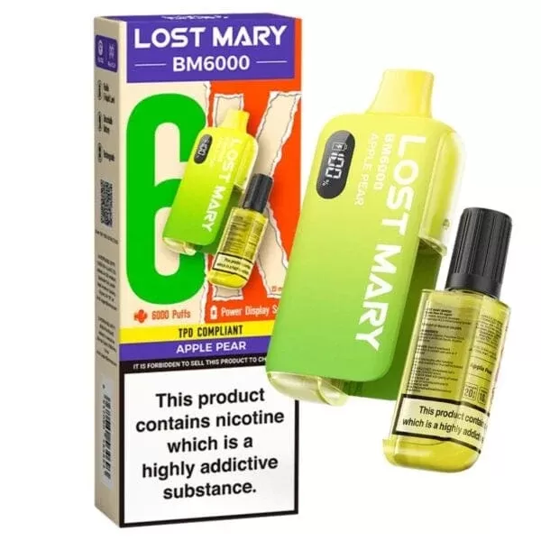 Lost Mary BM6000 Disposable Vape – Apple Pear