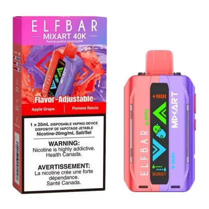 Elf Bar MixArt 40K Disposable Vape Device – Apple Grape 20ml - 20mg/mL