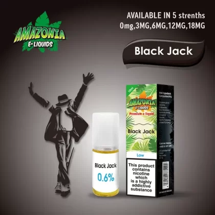 Black Jack 50/50 E-Liquid 10ml By Amazonia