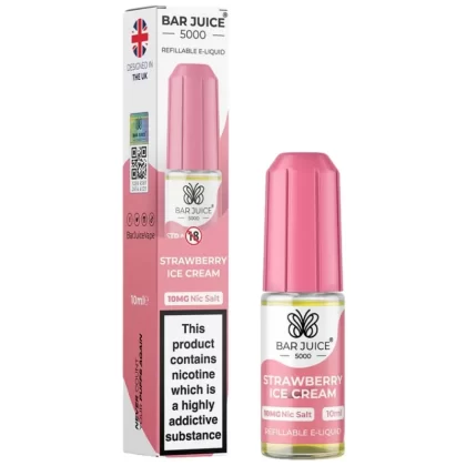 Strawberry Ice Cream Nic Salt E-Liquid by Bar Juice 5000 (10ml) - 20mg
