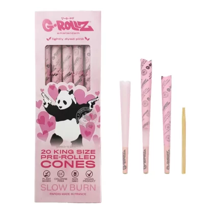 G-Rollz Banksy's Graffiti - Lightly Dyed Pink - 20 KS Cones