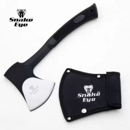 Snake Eye Tactical Traditional Stainless Steel Camping Axe- Black - Vape Store
