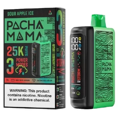 Pachamama 25000 Puffs Disposable Vape 25K – Sour Apple Ice