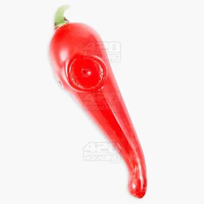 Frit Chili Pepper Spoon Hand Pipe | 5in Long – Glass – Assorted