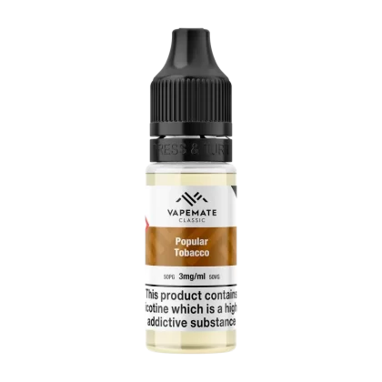 Vapemate Classic Popular Tobacco 10ml - 6mg - Vape Product (9B8017)