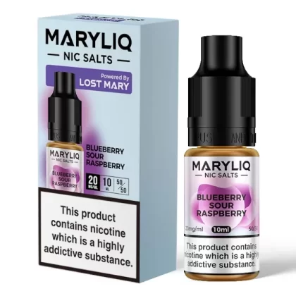 BLUEBERRY SOUR RASPBERRY NIC SALT E LIQUID BY MARYLIQ