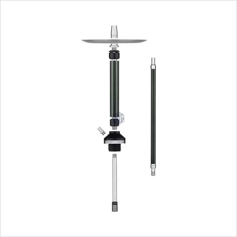 Shisha Conceptic Design Carbon Green - Uszczelka; Dyfuzor, Talerzyk (083EAB)