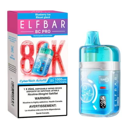 Elf Bar BC Pro 80K Disposable Vape Device - Blueberry Ice 25ml - 20mg/ml