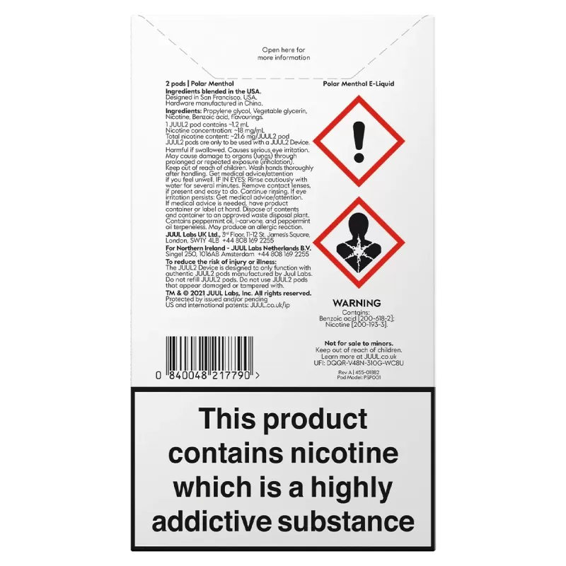 JUUL2 Polar Menthol (Pack of 2) - 18mg - Vape Product (9DDCC1) - Image 2
