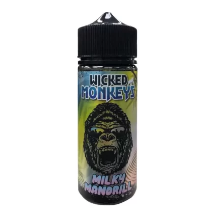 Milky Mandrill Shortfill 100ml Eliquid by Wicked Monkeys