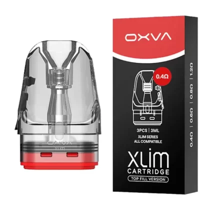 OXVA Xlim Cartridge 3ML 0.4/0.6/0.8/1.2 (Top Fill) - 0.4 OHMS, 0.6 OHMS; 1 PCS, Pack Of 3
