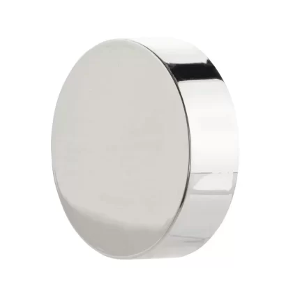 Child Resistant Plastic Caps | Smooth Gloss w/ Foam Liner | 53mm – Silver – 100 Count