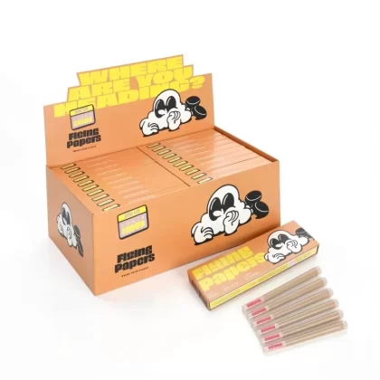 Flying Papers Prerolled Cones 1.25 6 Papeles Por Paquete - Blanco, Marrón