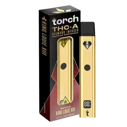 Torch Diamond Infused THC-A Blend Gold Edition Vaporizer – 2500mg - Strain#Godfather OG (H)>King Louie XIII (I)>Pineapple Express (S) (49519A)