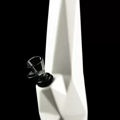 BRNT Designs Ceramic Hexagon Water Pipe - Color#White>Berries & Cream