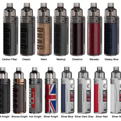 VOOPOO Drag S 60W Pod Mod Kit - Carbon Fiber, Chestnut
