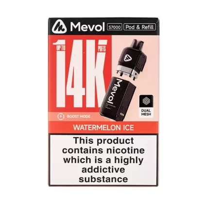 Watermelon Ice S7000 Prefilled Pod + Refill by Mevol