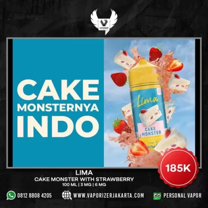 LIMA CAKE CAKE MONSTER WITH STRAWBERRY 100 ML - 3 mg / 6 mg / 100 ml