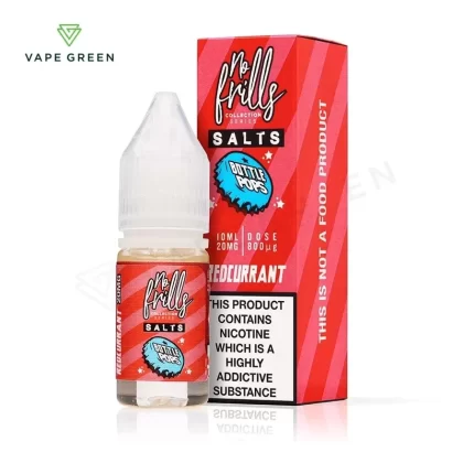Redcurrant Nic Salt E-Liquid by No Frills Bottle Pops