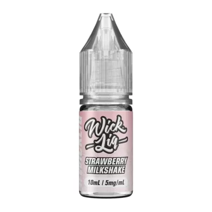 Strawberry Milkshake By Wick Liq 10ml Nic Salt - Nicotine Strength#10mg (Salt)>20mg (Salt)>5mg (Salt)