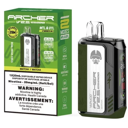 VAPMOD ARCHER V2.5 25000 Disposable Vape – Matcha