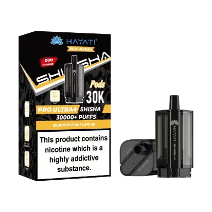 Hayati Pro Ultra Plus Shisha 30000 Prefilled Pods Blue Mist Pink / Love 66