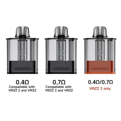 VOOPOO Vrizz Pod Cartridge V2 for Vrizz 2 Kit, Vrizz Kit 15ml(2pcs/pack) - 0.4ohm