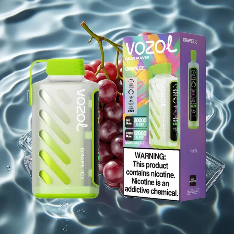 VOZOL Gear Power 20000 Puffs Grape Ice Disposable Vape with S.i.L.C. Tech & Dual Mesh Coil - Bangvapeaustralia - Image 3