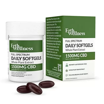 Erth Wellness | CBD + THC Daily Softgels – 1500mg