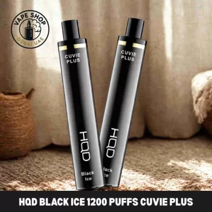 HQD Black Ice 1200 Puffs Cuvie Plus Disposable Vape 50mg Buy in Dubai - Vapeshopdubaiuae