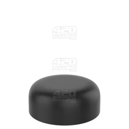 Child Resistant | Dome Push Down & Turn Plastic Caps w/ Foam Liner | 53mm – Matte Black – 120 Count