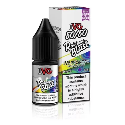 IVG 50/50 Rainbow Blast 10ml Nic Salt Vape Juice - Strength 3mg