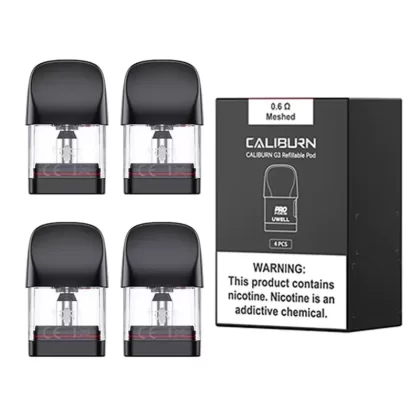Uwell Caliburn G3 Refillable Replacement Pods - Coil#0.4ohm>0.6ohm>0.9ohm>1.2ohm