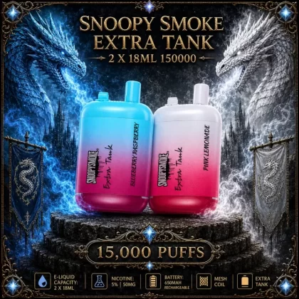 Snoopy Smoke Extra Tank 2 x 18ml 15000 - Lush Ice - Vapeciga