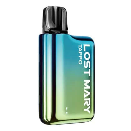 Lost Mary Tappo Prefilled Pod Vape Kit - Silver Stainless Steel + Strawberry Ice Pre-filled Pod