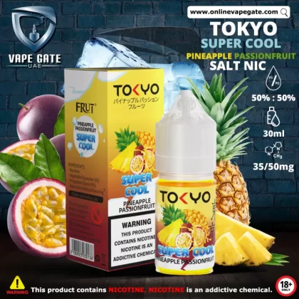 Tokyo Super Cool Pineapple Passionfruit Saltnic 30ml - 20 mg - 30 ml