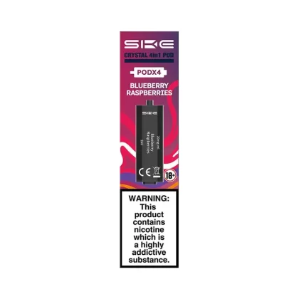 SKE Crystal 4in1 Blueberry Raspberries Pods (4 Pack) - Nicotine Strength#20mg (291B5C)